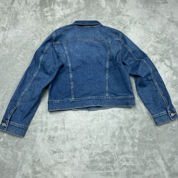 Calvin Klein Womens Denim Jacket Medium Blue d0162 - Picture 9 of 10